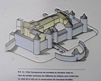 Carcassonne - Chateau comtal vers 1226